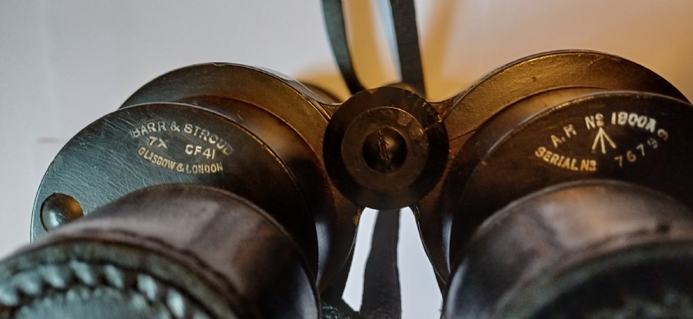 WW2 British Royal Navy Barr & Stroud Binoculars with Original Case, c.1940 View IX