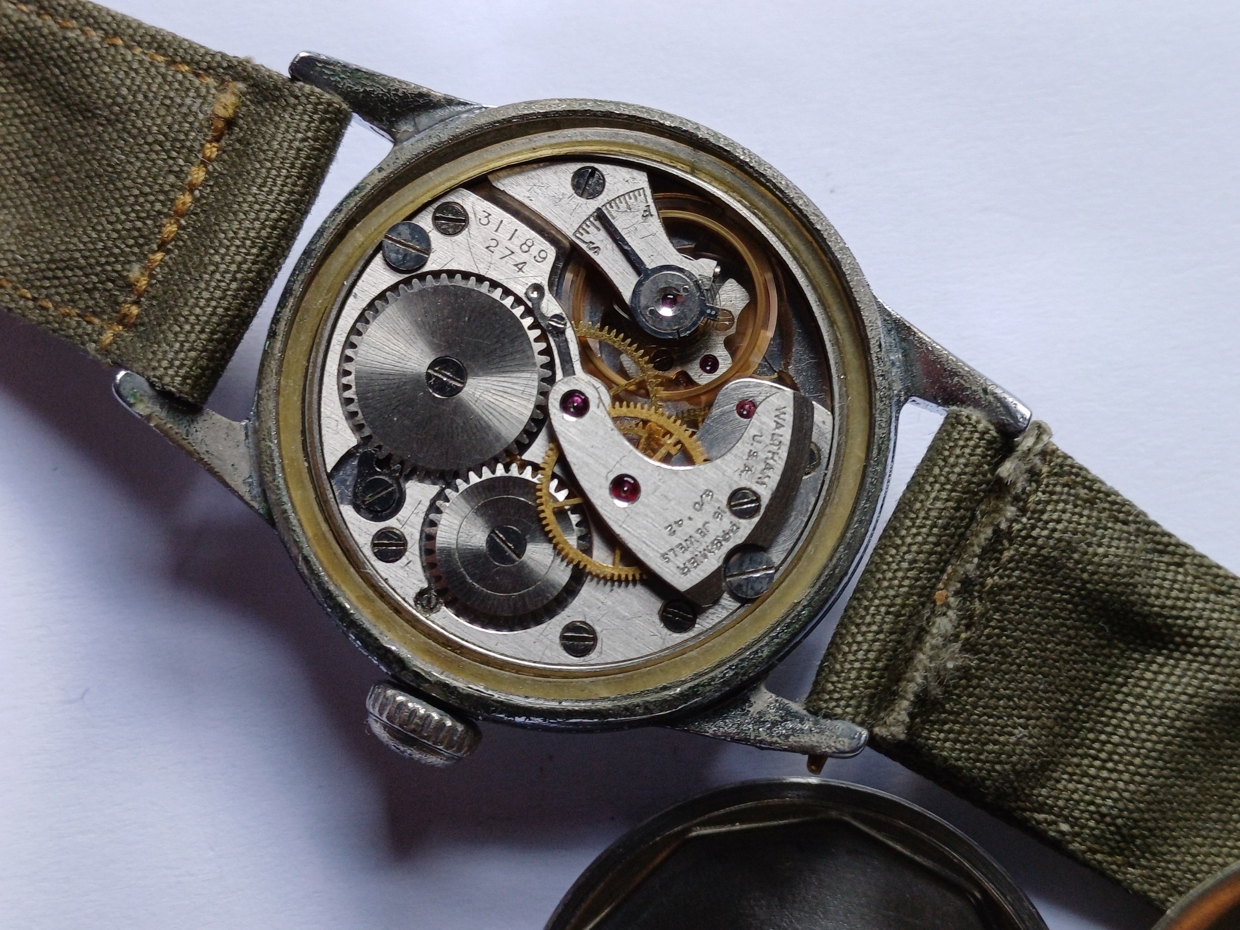 Waltham Royal Canadian Air Force Ww2 Pilots Watch Dated 1942