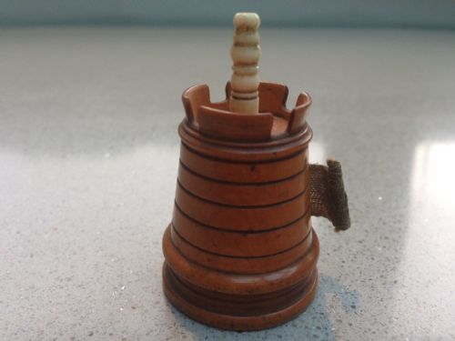 An Antique Treen Boxwood Tape Measure
