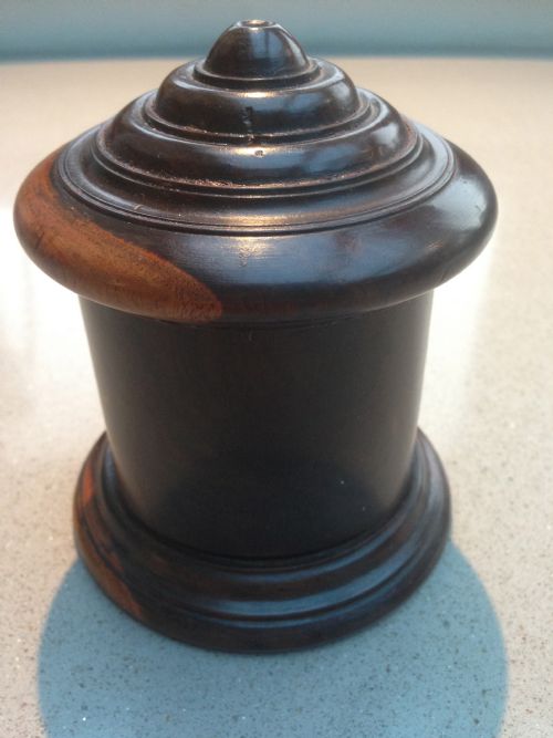 An Antique Treen Lignum Vitae String Box