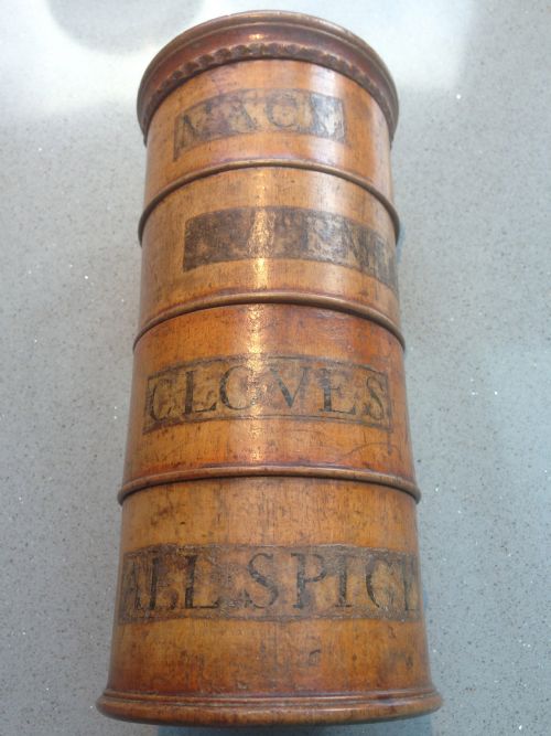 An Antique Four Tier Spice Tower