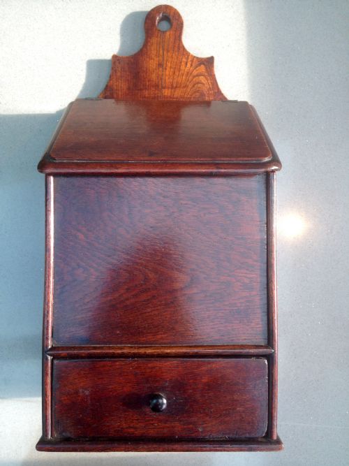 An Antique Elm Wall Box