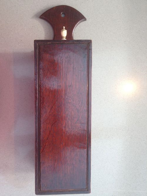 A Late 18th Century Oak Candle Box