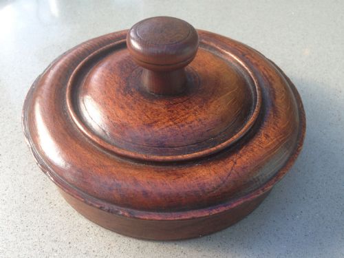 An Antique T Spice Box with Screw Top Lid