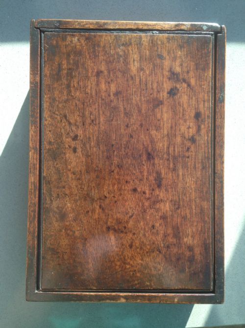 A Mahogany Table Box with Sliding Lid