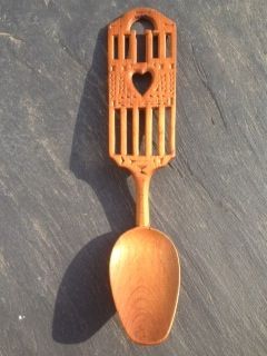 A 19th Century Beechwood Welsh Love Spoon