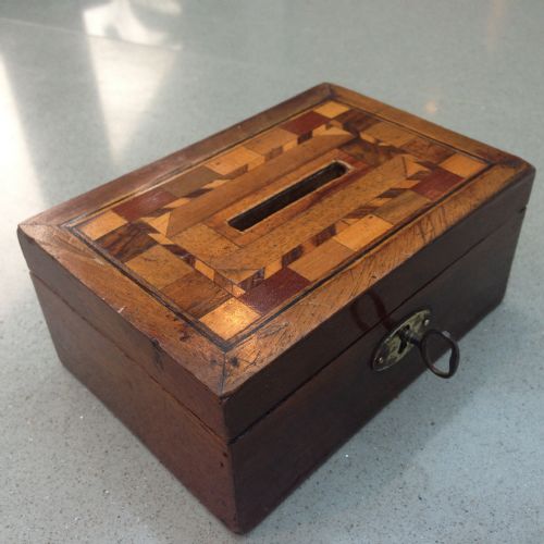 An Early 19th Century Inlaid Money Box