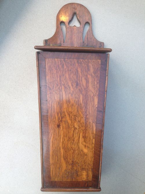 An Early 19th Century Oak Candle Box
