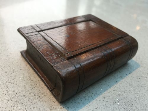 A Small 19th Century Mahogany Book Box/ Snuff Box
