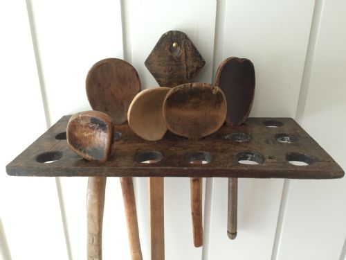 fig 1. A 19th Century Beechwood Spoon Rack