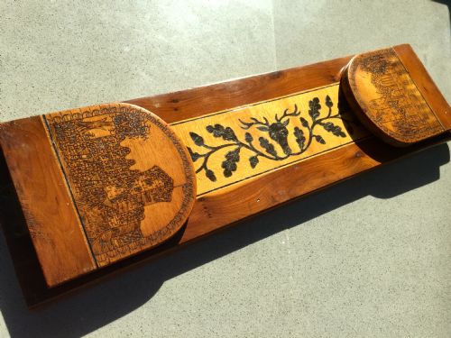 A 19th Century Killarney Ware  Yew Wood and Sycamore Book Trough