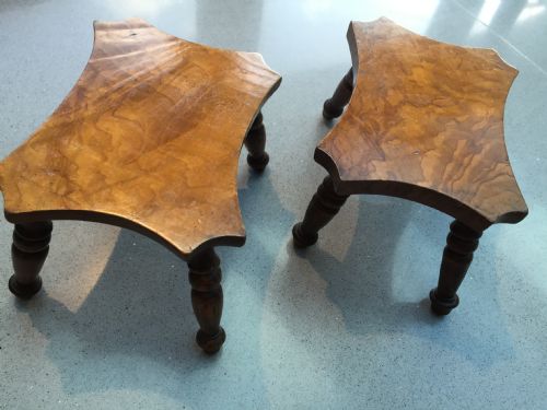 A Pair of Antique Dresser/candle Stools
