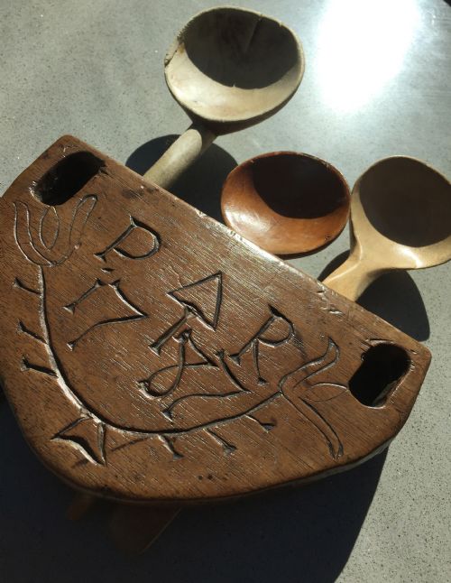 An Unusual Antique Spoon or Knife Rack from a J Levi Collection