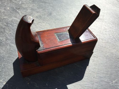A Lovely  Quality Fruitwood Antique Snuff Box in the Form of a Plane.
