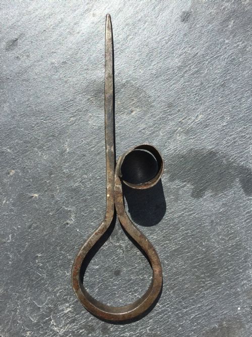 A Wrought Iron Sticking Tommy/miners Spider Lighting Device