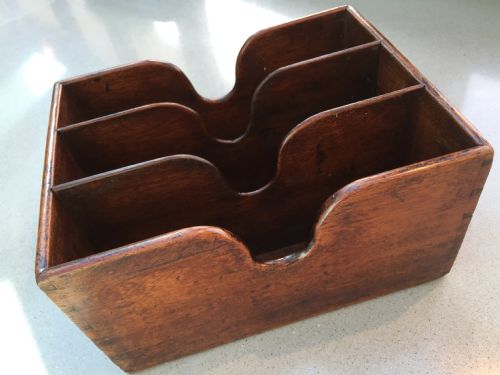 An Antique Mahogany Letter Rack