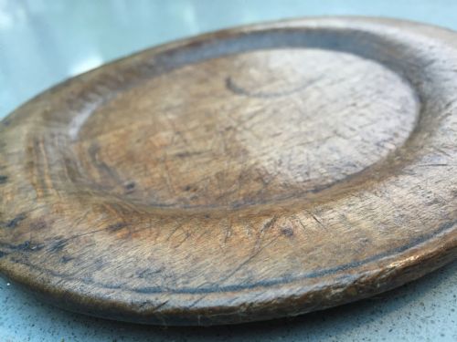 An Antique Sycamore  Small Childs Plate