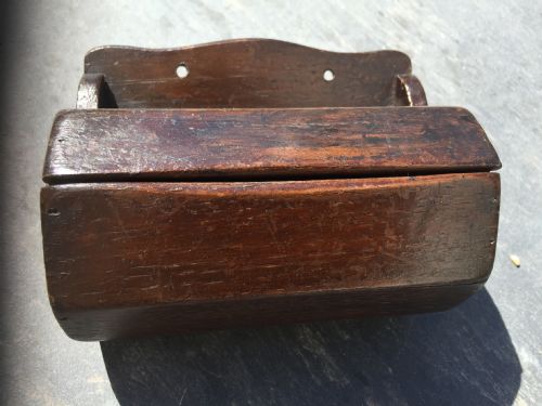 An Antique Oak Mini Wall Hanging Box