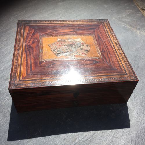 An Antique Inlaid Card Box