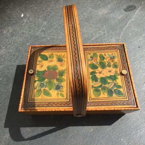 An Early 19th Century Painted Sewing Basket