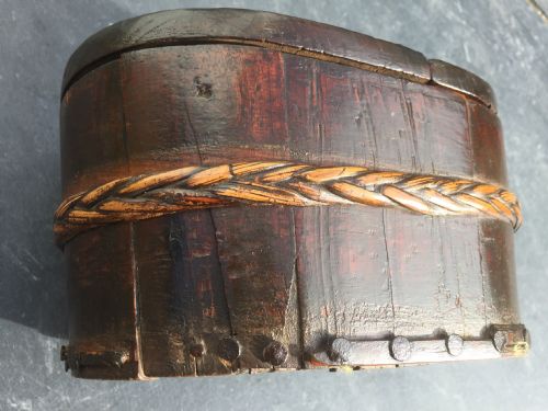 An  Unusual18th Century Yew Wood Staved Box