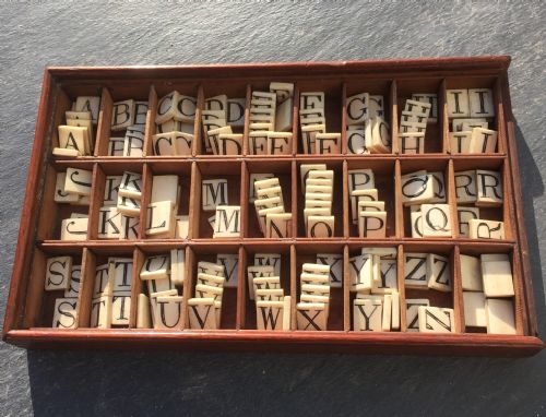 A Victorian Bone Alphabet Letters Set