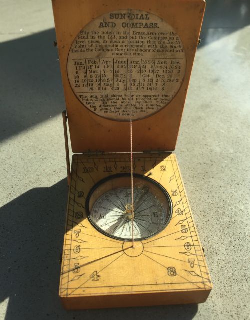 fig 1. A Victorian sundial and compass