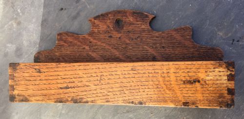 A Late Victorian Oak Wall Pocket