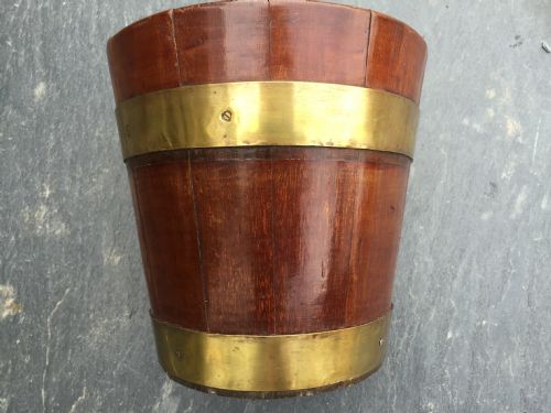 An Antique Mahogany Brass Bound Bucket