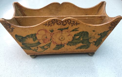 A  Rare Regency Painted Whitewood Stationery/letter Rack from the Tunbridge Area