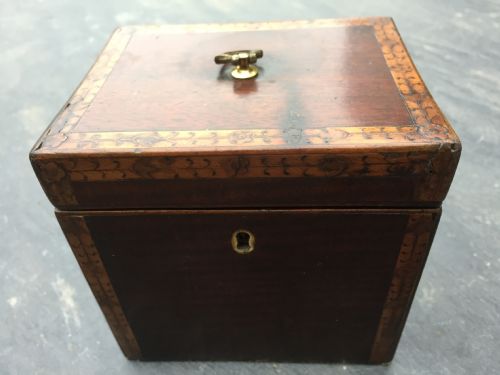 A Georgian Mahogany Tea Caddy