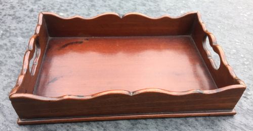 A Small Mahogany Visiting Card Tray