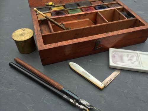 A Victorian Mahogany Artists Box