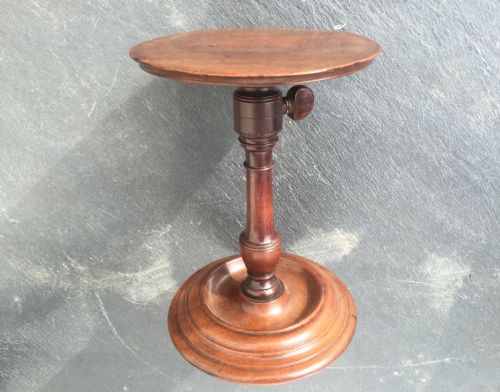 A Georgian Mahogany Adjustable Candle Stand