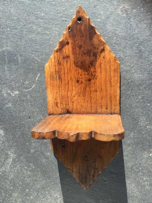 A Rare Late 18th Century Welsh/englisgh Oak Candle Shelf.