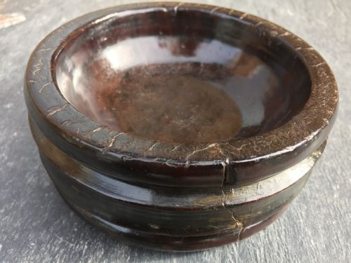 An Early to Mid 18th Century Lignum Vitae Treen Salt