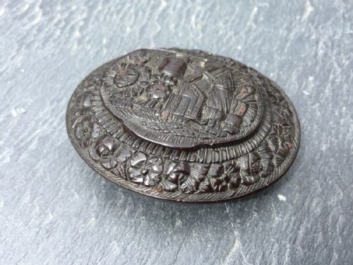 Antique Georgian Carved Snuff Box