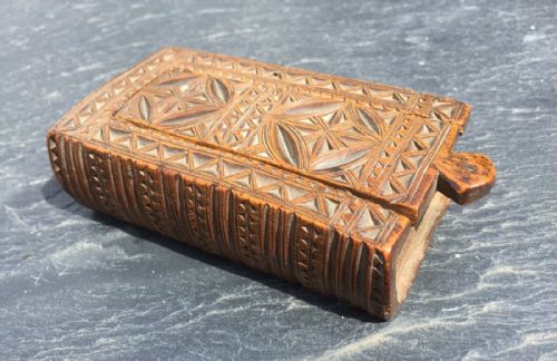 An 18th Century Welsh Chip Carved Snuff Box