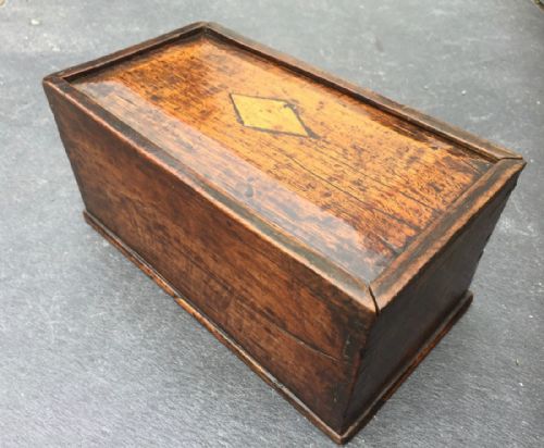 Antique Oak & Holly Wood Tinder Box