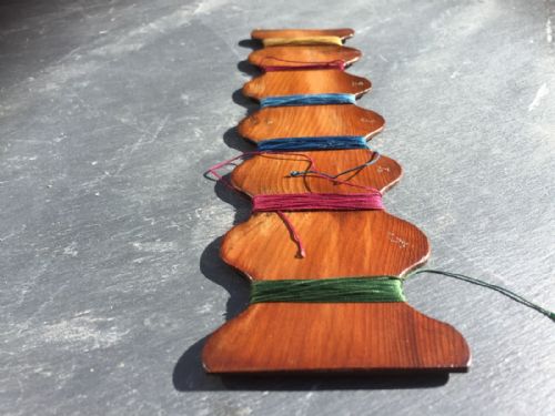 Antique Yew Wood Silk Winder