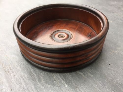 Antique Mahogany Wine Coaster
