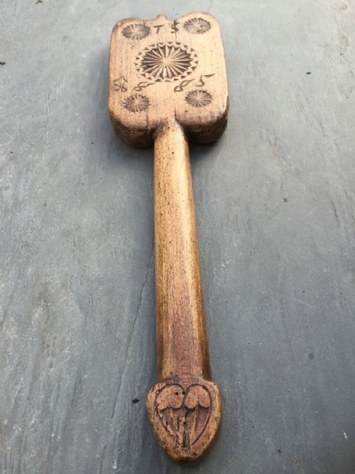 An Antique Sycamore Bat Decorated 1885