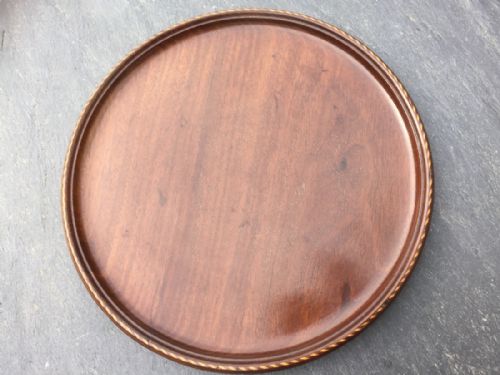 A 19th Century  Small Mahogany Small Circular Tray Wit