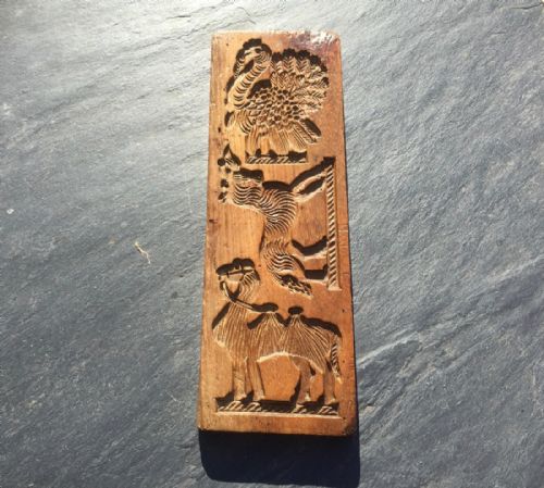 Antique Treen Double Sided Gingerbread Mould