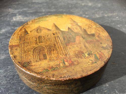 Antique Painted Bonbonnière Box