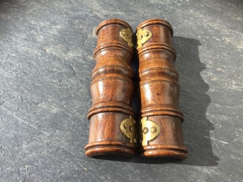 A Rare 18th Century  Treen Oak and Brass Kettle Holder a