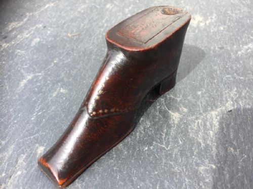 A Georgian  Treen Snuff Shoe Box