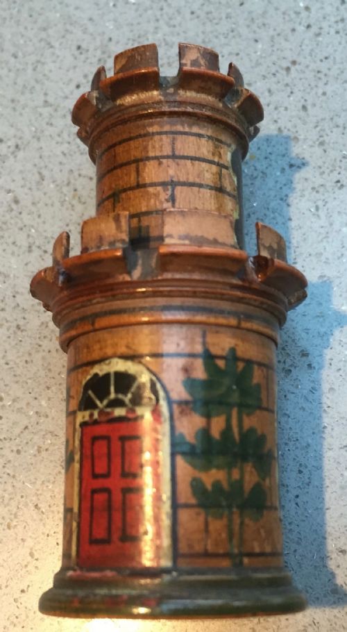 An Unusual Early Tunbridge Ware  Scent Bottle Holder