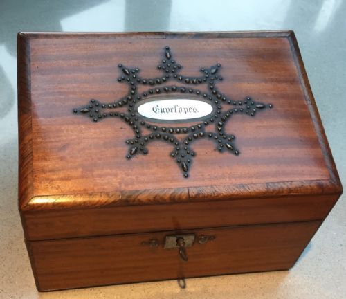 A Regency Satinwood Stationery Box