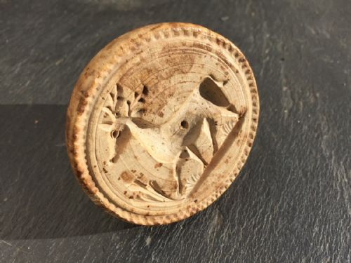 Antique Butter Stamp - Rare Reindeer Pattern
